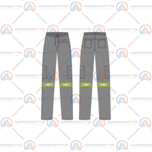 Calça para eletricista cinza e amarela